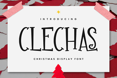 Clechas Christmas Display Font animation branding christmas design font fonts graphic design holiday logo nostalgic