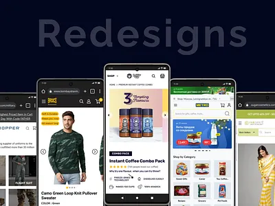 App and Website Re-designs average fold branding conversion e commerce figma mobile design re design ui ui design