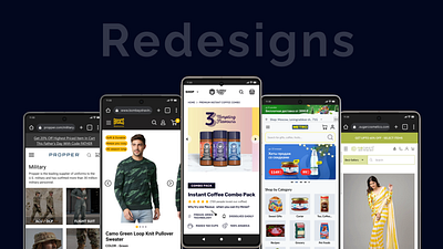 App and Website Re-designs average fold branding conversion e commerce figma mobile design re design ui ui design