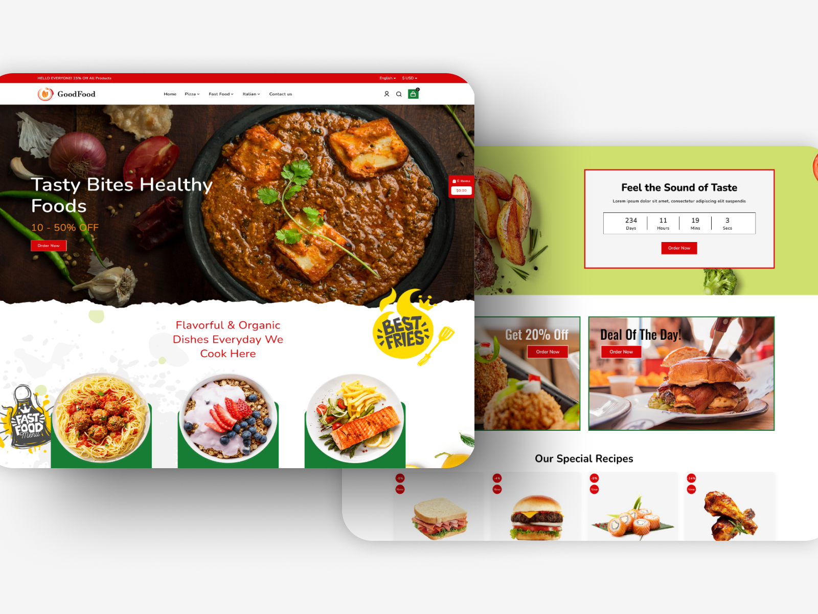 Example of 🍔 Food & Restaurant E Commerce UI