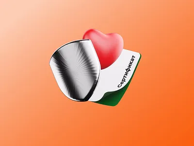 life insurance 3d icon animation doc heart shield