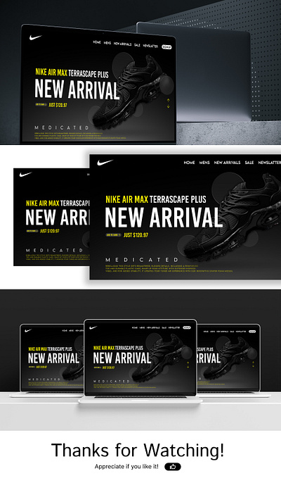 Nike Air Max Hero Banner app design figma ui design ui ux ux design web web design website