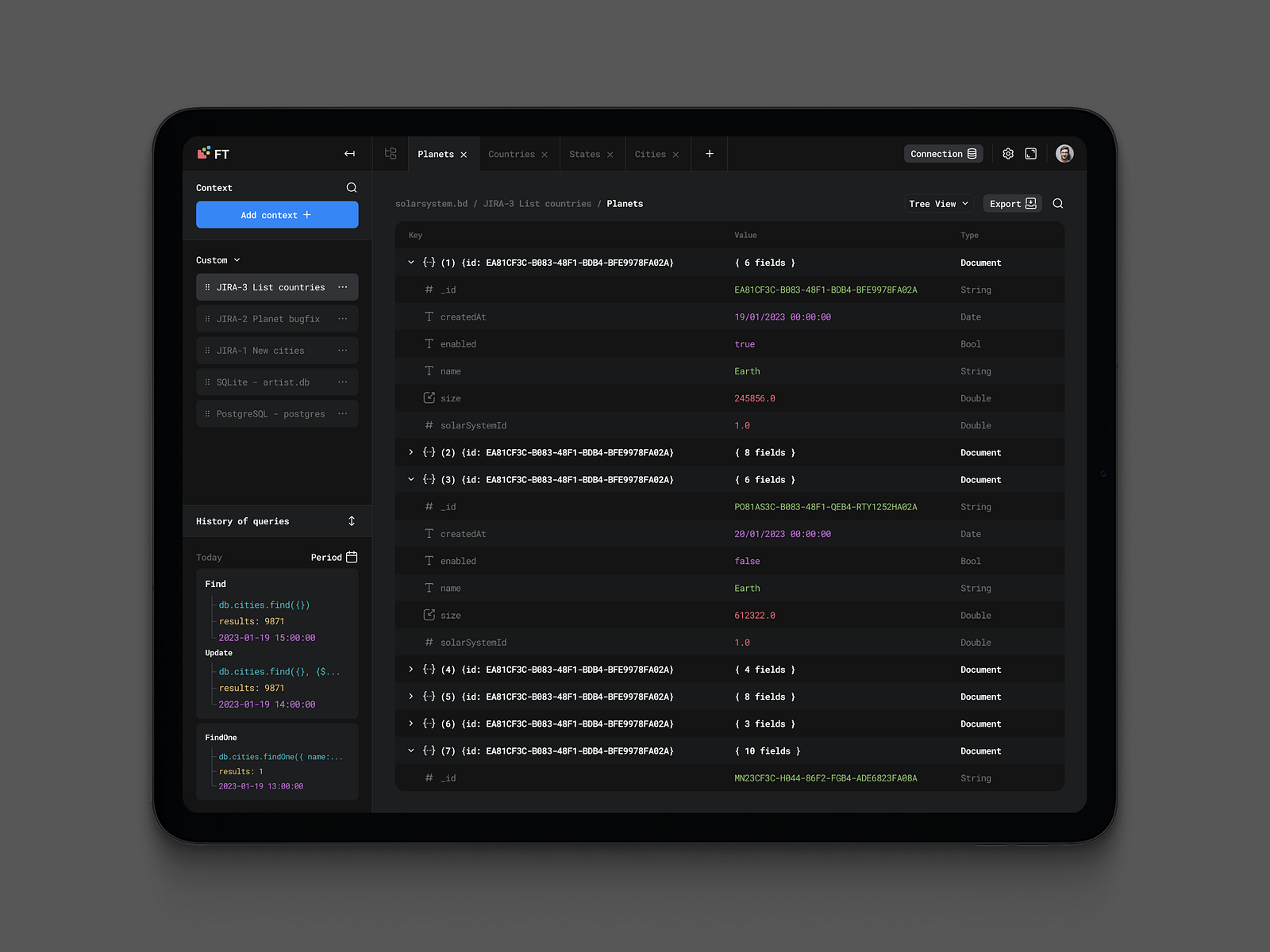 Database Visualisation Web Dashboard for Mongo DB by Conceptzilla on ...