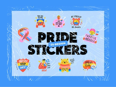 Pride Stickers Collection colorful gay gay pride gay stickers gbt lesbian lesbian stickers lgbt stickers lgbtq lgbtqia pride art pride stickers pridemonth queer rainbow retro sticker stickers transgender typography