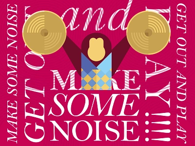 Make Some Noise animal animals design illustration instruments minimal minimaldesign modern monkey monkies music posters simple whatsnew