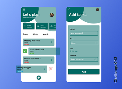 Daily UI #042 - To-Do List or Manager daily ui 042 dailyui dailyui042 learnui ui ux