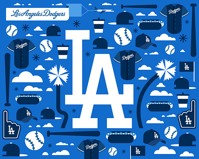 LA Dodgers Backdrop adobe adobe illustrator agency artwork brand branding color creative design designer digital digital illustration fun graphic graphic design illustration illustrator vector vector art vector illustration