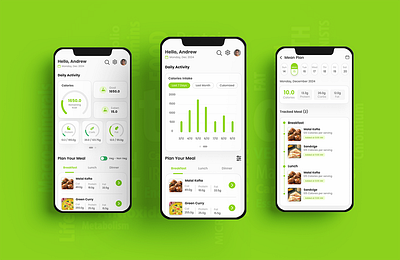 Mobile app for nutrition ui