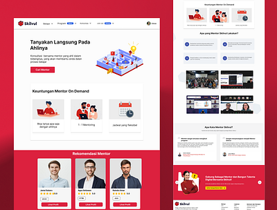 Skilvul - Mentor & Mentee Landing Page app branding design graphic design illustration mentee mentor ui web design