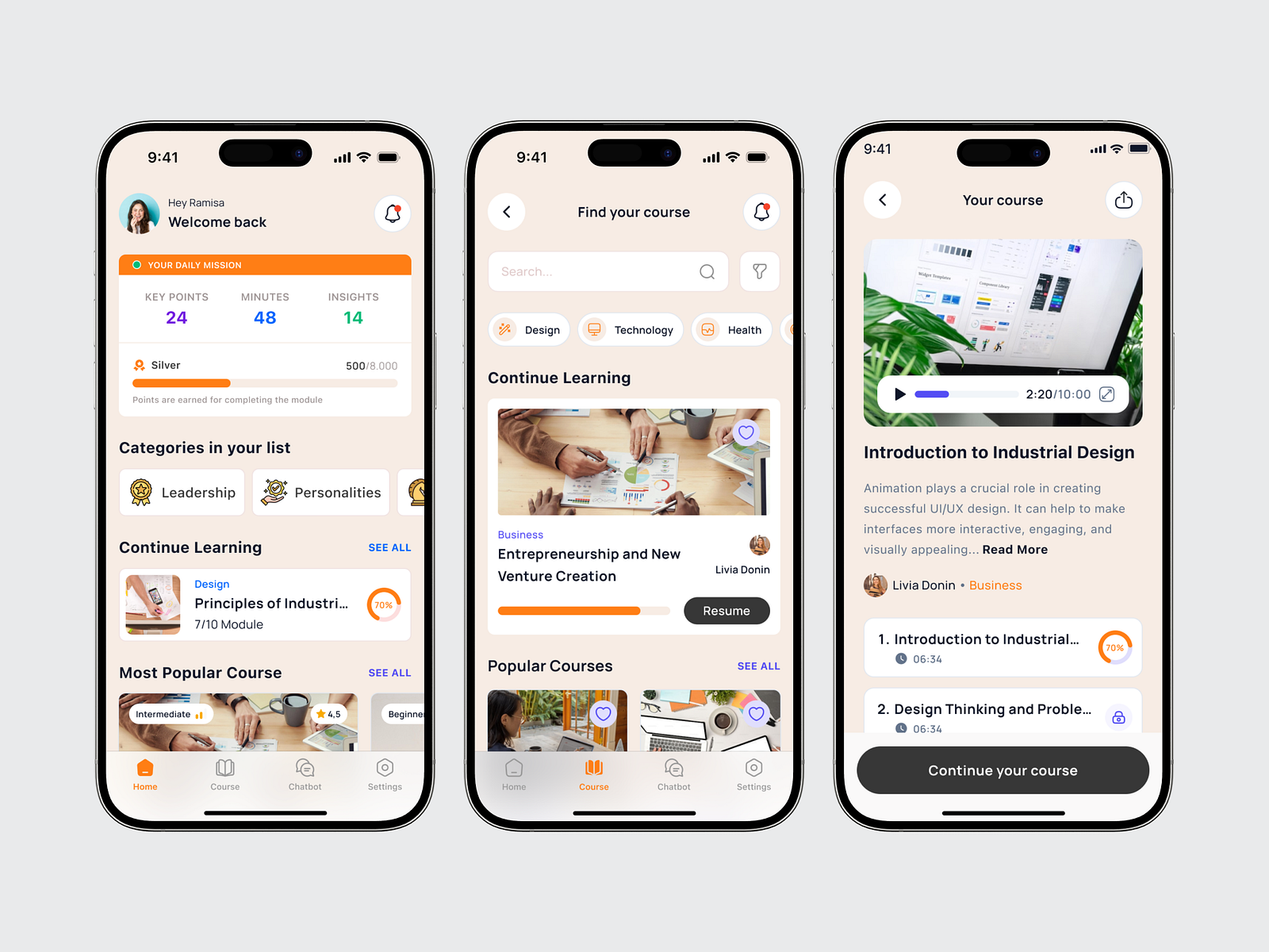Learning App UI Design by Shahaduzzaman Sarker 💢 on Dribbble
