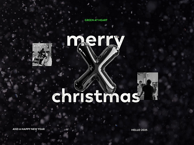 Merry Xmas 3d animation black christmas digital green happynewyear lettering white xmas