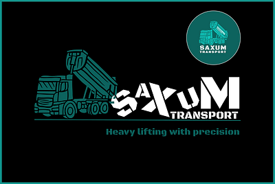 Saxum - Transport Service branding graphic design heavy industry logo puzzlstudio.com transportation