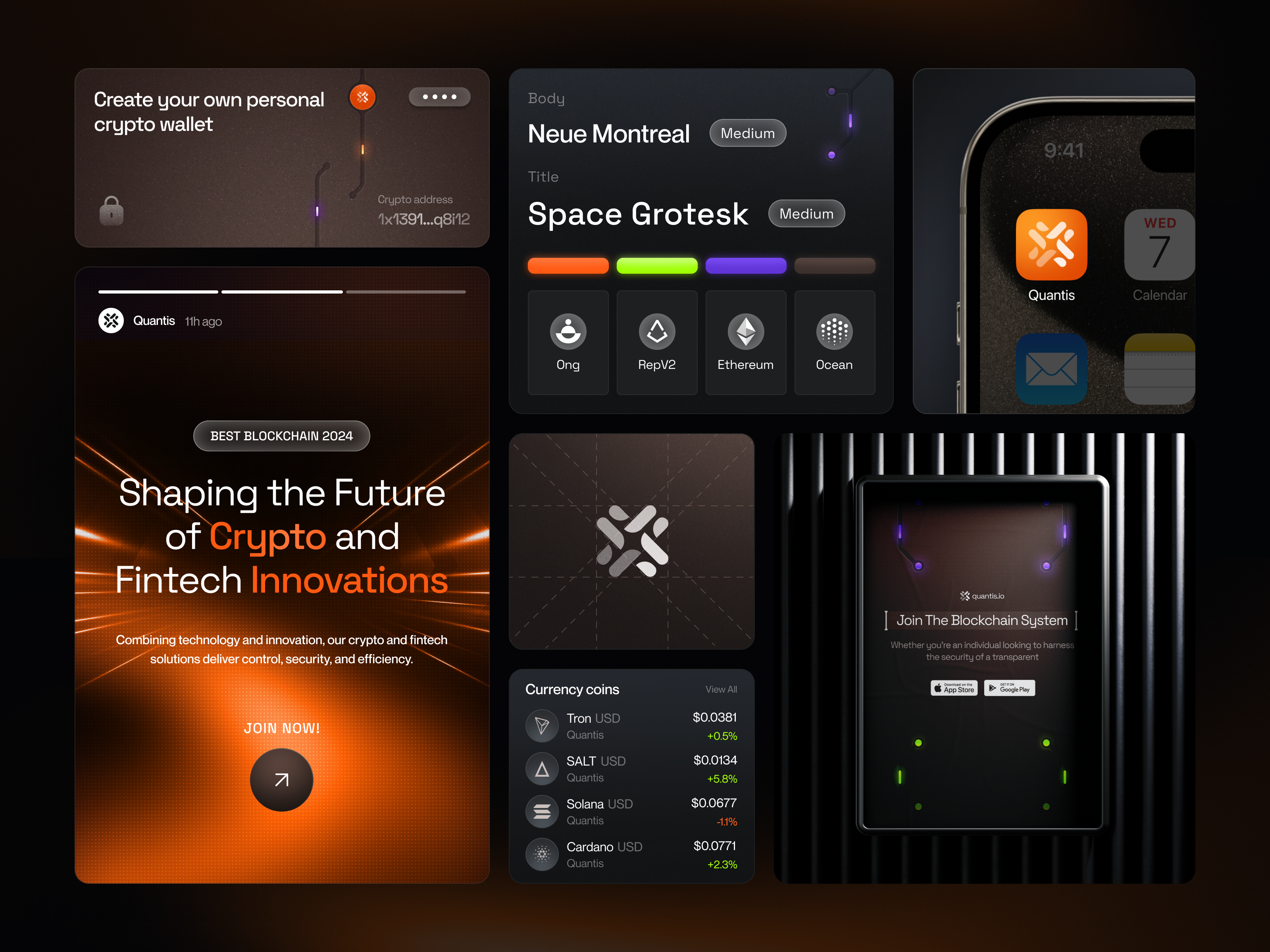 Example of Quantis - Branding for Fintech