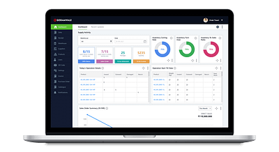 Godamwale - Inventory & Order Management Dashboard UI Design dashboard inventory prototype typography ui design user interface design visual design warehouse management wireframe