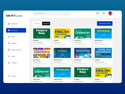 SMARTLearn - e-learning platform branding courses design e learning eduactional platform education learn skills learning website online course online eduaction online learning study studying ui ui design ux web web design webdesign website