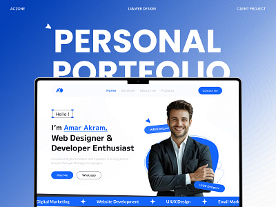 Personal Portfolio Website aczone animation coding landing page personal portfolio website