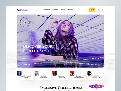 FashioNest, AI-integrated fashion e-commerce website ai e commerce fashion figma ui ux web des