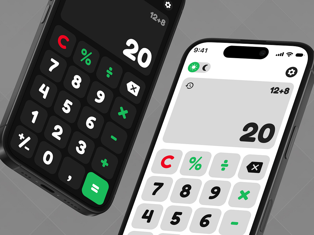 Hesap Makinesi Mobil Uygulama Tasarımı / Calculator Mobile App Design