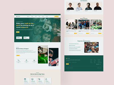 Charity landing page design app design appdesign design graphic design landing page design ui ui ux design uiinspiration user interface web design