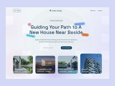 Website for a Real Estate apartment building clean design hotel house properties property property management property website real estate real estate agency real estate website residence ui design ux web design web ui web ux website