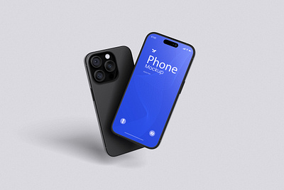 iPhone 15 Pro Mockup Bundle Set front