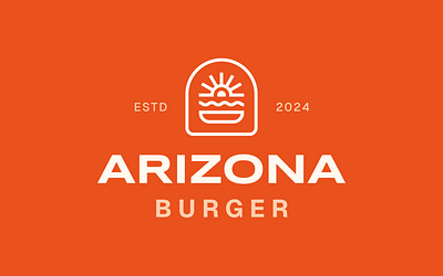 Arizona Burger - Logo arizona branding burger graphic design hamburger logo logo design logotype minimalist sun typography