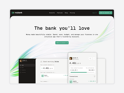 mybank - Web Design bank branding design graphic design illustration interaction design interface logo ui user experience ux ux design web design website website design