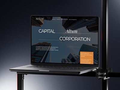 ALTUM Capital - Financing and Investment Management website design design pages design website finance landing page typography ui uxui uxui design web design