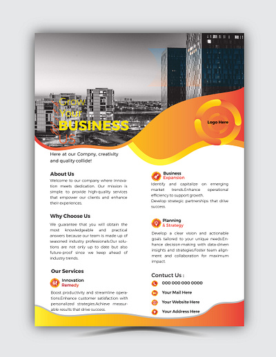 Creative Modern Business Flyer Design template A4 Size. advertise business business flyer design flyer flyer design flyers graphic graphic design marketing minimal modern poster