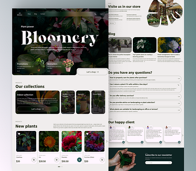 Bloomery - flower shop design ecommerce plantshop ui ux webdesign