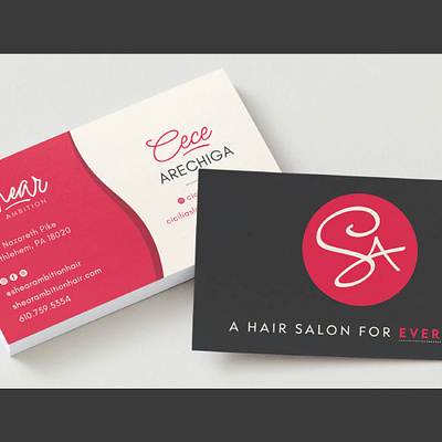 Business Cards - Hair Salon backdrop beauty salon business card hair salon haircut inclusive pattern red white and black wallpaper