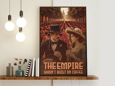 Vintage-Style Home Poster Design british empire historical propaganda poster tea advertisement vintage design vintage poster