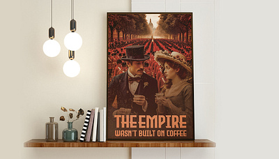 Vintage-Style Home Poster Design british empire historical propaganda poster tea advertisement vintage design vintage poster