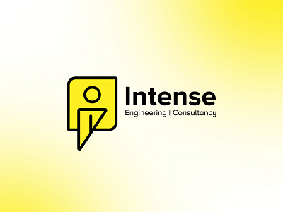 Intense Engineering and consultancy brand brand identity brand mark engineer intense letter i letter mark lineart logo logo mark minimal modern logo yellow logo zeometric