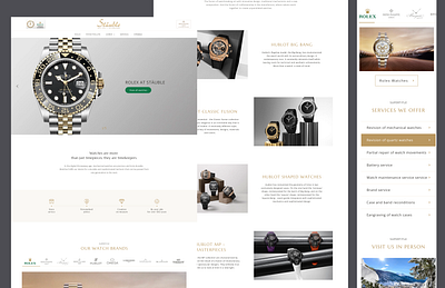 Official Rolex Landing Page Design design figma landing page design miro ui ux