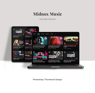 Midnox Music design photoshop thumbnail design video youtube