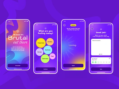 Mental Wellness App 💜 app ui ux