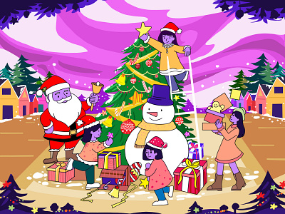 Christmas Day illustration christmas christmas day ilustration graphic design illustration merry christmas! santa soft