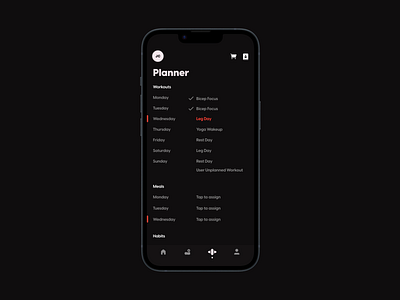 Fitness Planning Concept beast fitness fitness tracking food gym ios macro planner tracker training ui workout