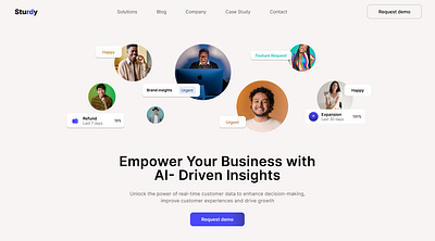 AI- study Landing page graphic design ui