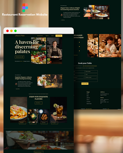 Restaurant Reservation Landing Page - UI/UX Design branding design restaurant resturant website ui ui ux uiux user interface ux webdesign website