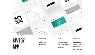 Swegz case study design product product design ui ux