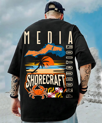 Media Production Shorcraft Tshirt Design appral design fashion graphic design hoodie logo merchdesign streetwear tshirt tshirt design