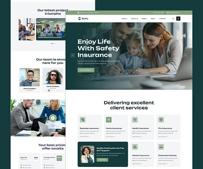 Business Consulting Figma Template bizify landing page studio themeforest ui design uiux design