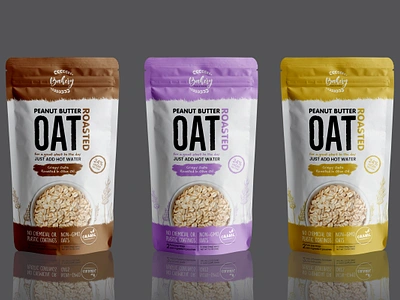 PEANUT BUTTER OATS POUCH DESIGN branding graphic design label design labeldesign packaging packaging design pouch pouch label design