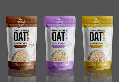 PEANUT BUTTER OATS POUCH DESIGN branding graphic design label design labeldesign packaging packaging design pouch pouch label design