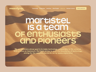 Landing page for Martistel, warehouse automation startup design madebymad newcase site ui ux web website