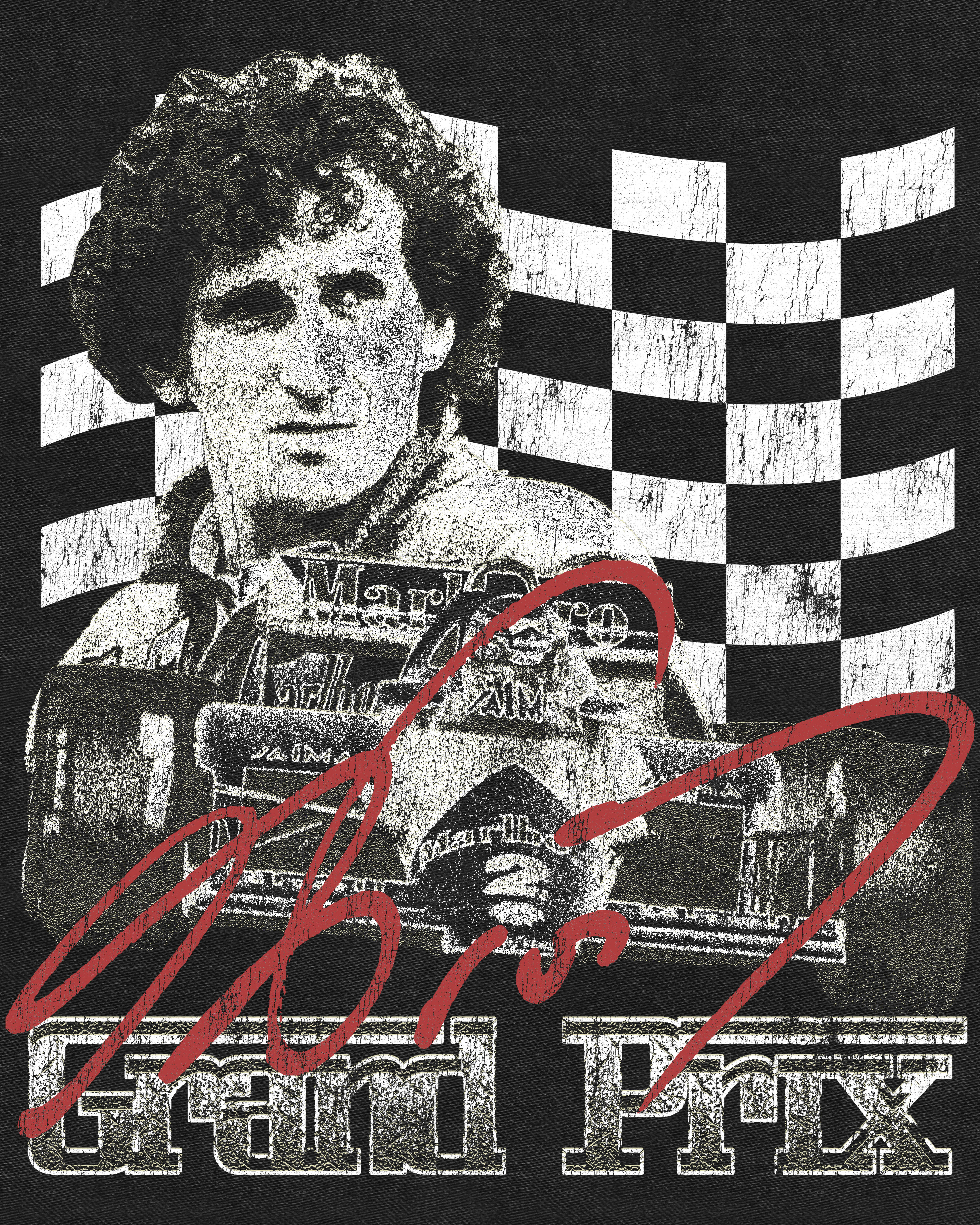 Example of Vintage Racing Merch Design