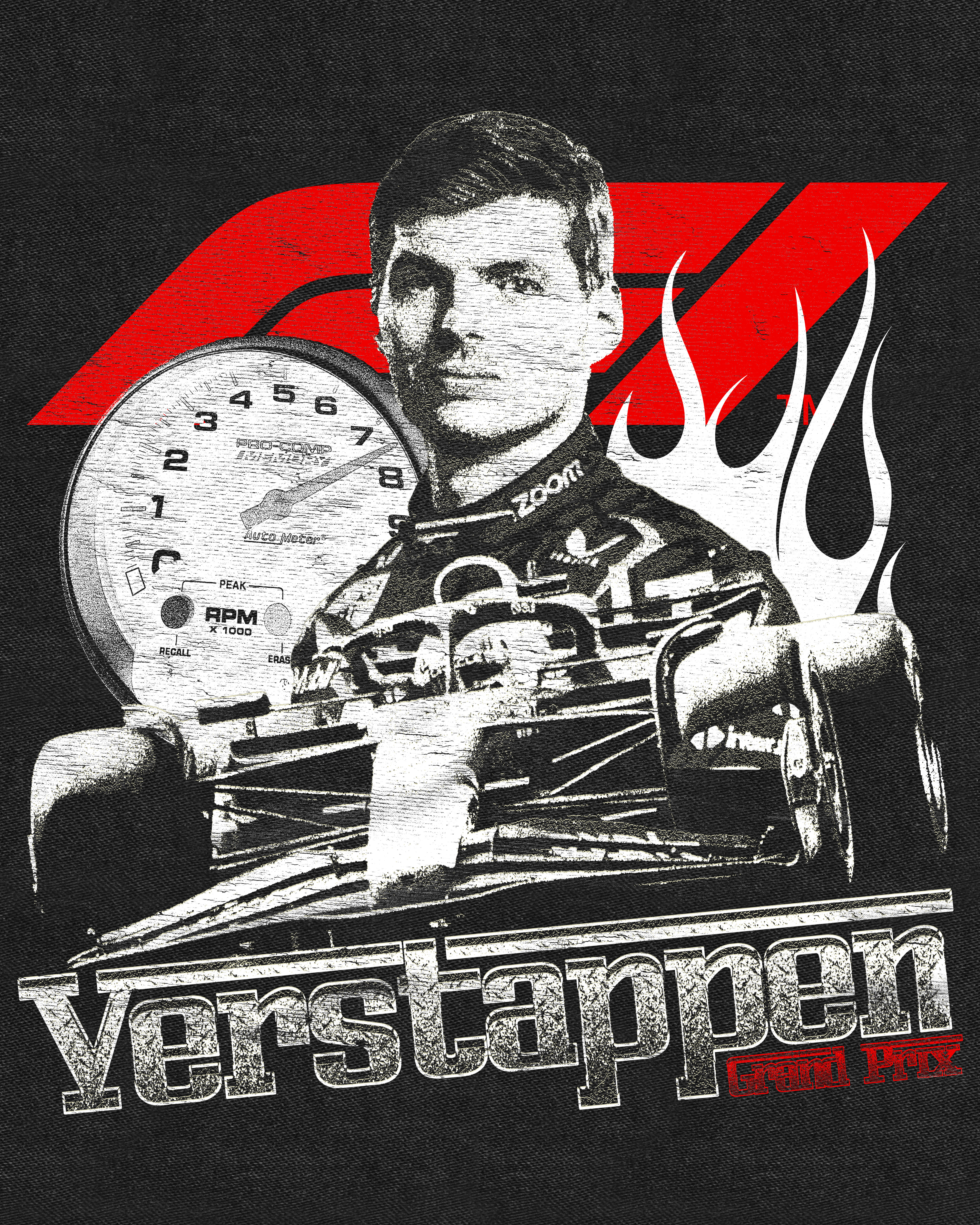 Example of Vintage Racing Merch Design