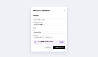 Payroll bonus program